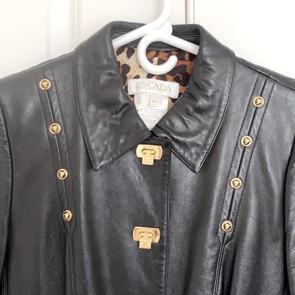 Escada Vintage Leather Blazer - 38 - Picture 1 of 14